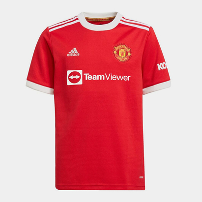 adidas Manchester United Home Shirt 2021 2022 Junior