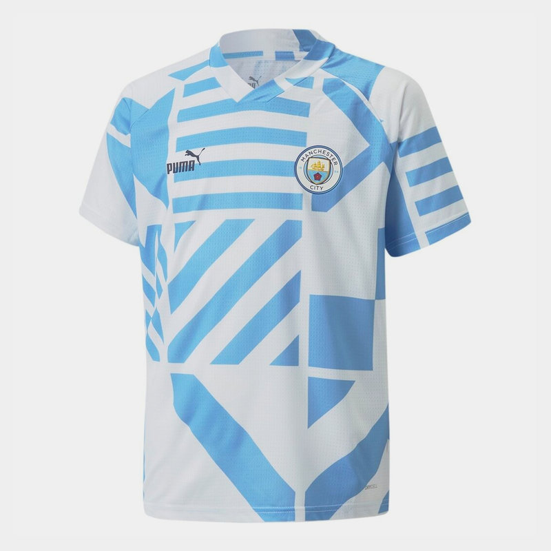 Puma Manchester City FC Pre Match T Shirt Junior Boys