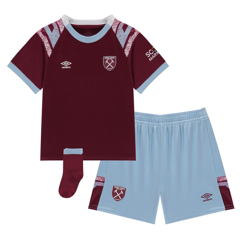 Umbro West Ham United Home Mini Kit 2022 2023 Baby Boys
