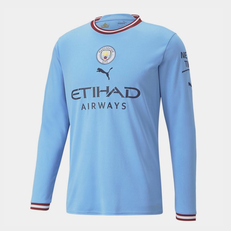 Puma Manchester City Home Long Sleeve Shirt Mens