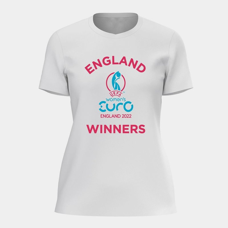 UEFA Official England Lionesses Euro 2022 Winners T-Shirt Womens