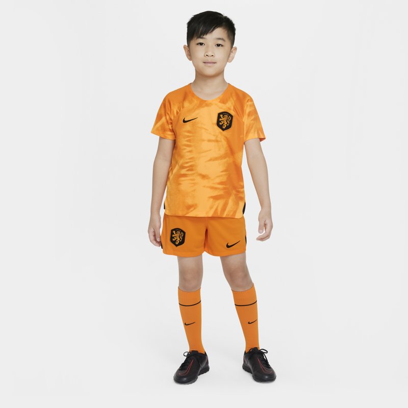 Personalised Holland Netherlands Style Kit Orange Football Shirt and Black Shorts for Boys and Girls Best Birthday Gift for Children and Playwear for 3 to 13 Year Old Kids 
