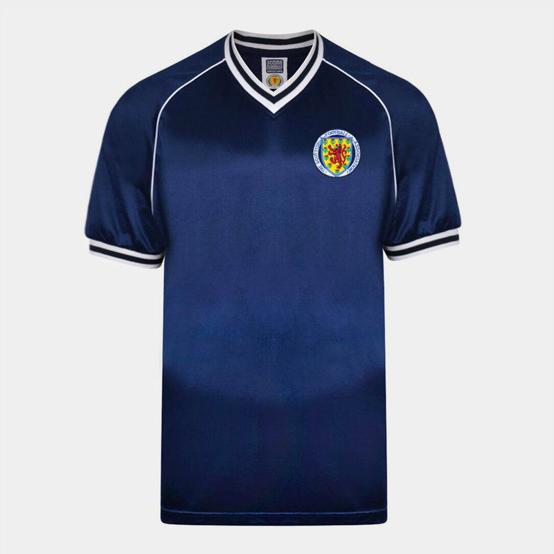 White Scotland Football Soccer Crest T-Shirt 