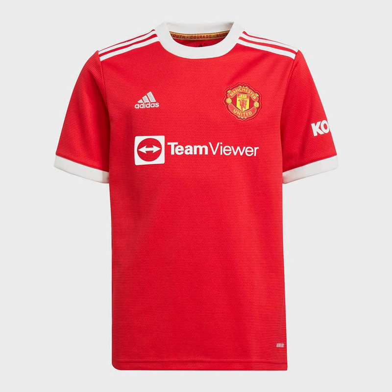 adidas Manchester United Home Shirt 2021 2022 Junior