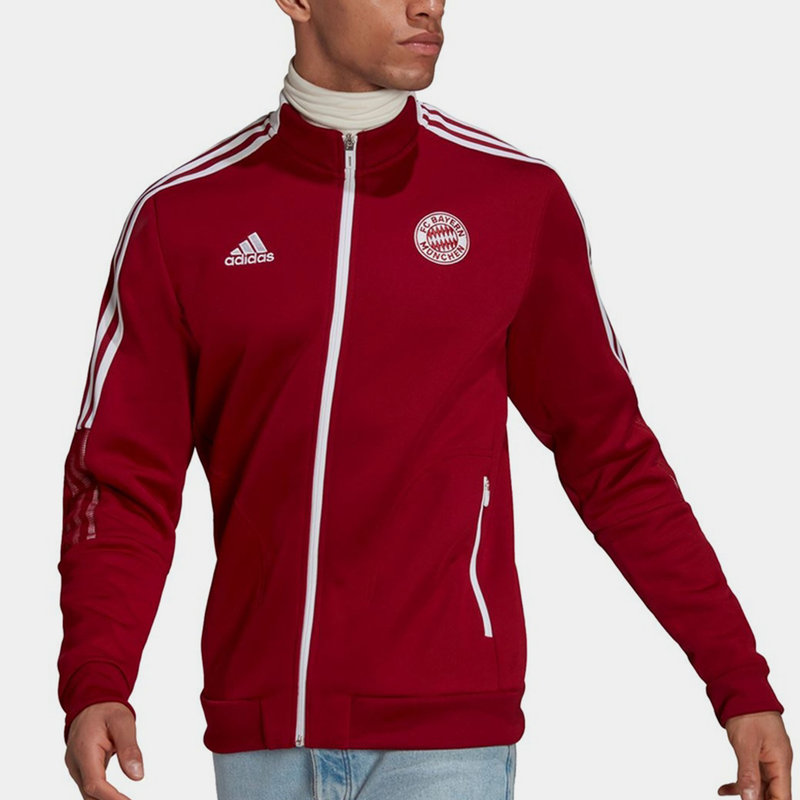 adidas Bayern Munich Anthem Jacket 2021 2022 Mens