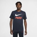 Paris Saint Germain Training T Shirt Mens
