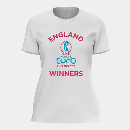 Official England Lionesses Euro 2022 Winners T-Shirt Womens
