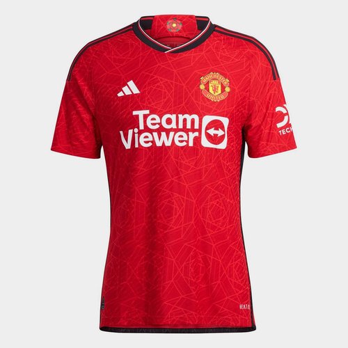 adidas Manchester United Authentic Home Shirt 2023 2024 Adults Team Red ...
