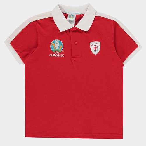 Euro 2020 England Polo Shirt Junior Boys