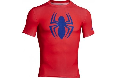 HeatGear Junior Alter Ego Compression Short Sleeve Top - Spiderman